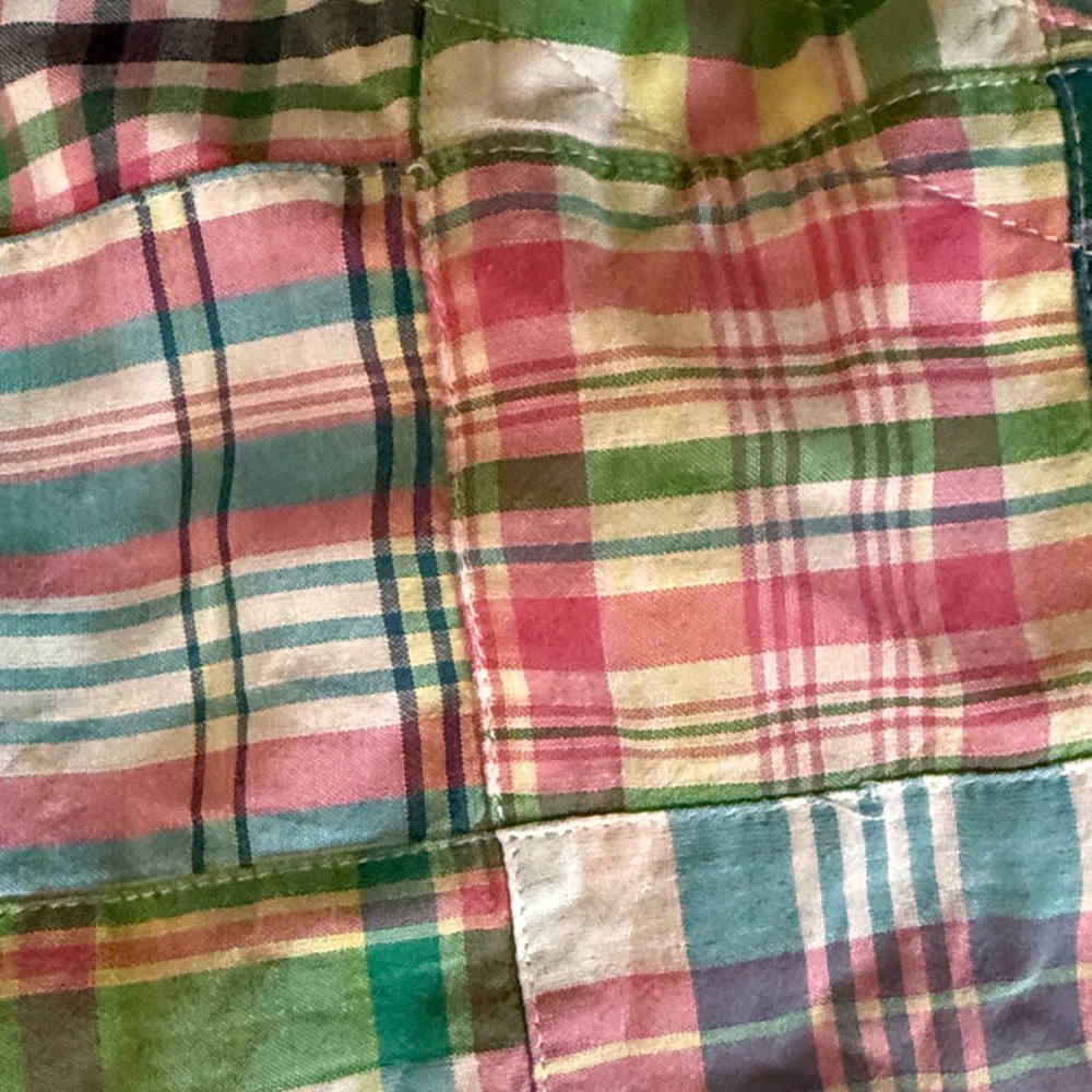 Talbots Multicolor Plaid Patchwork Shorts- worn a… - image 2